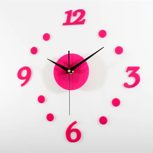 wholesale Interesting Simple Mute Wall Clock Digital Watch Home Decoration Fun DIY Sticker Multi Colors GZ8813 | Дом и сад