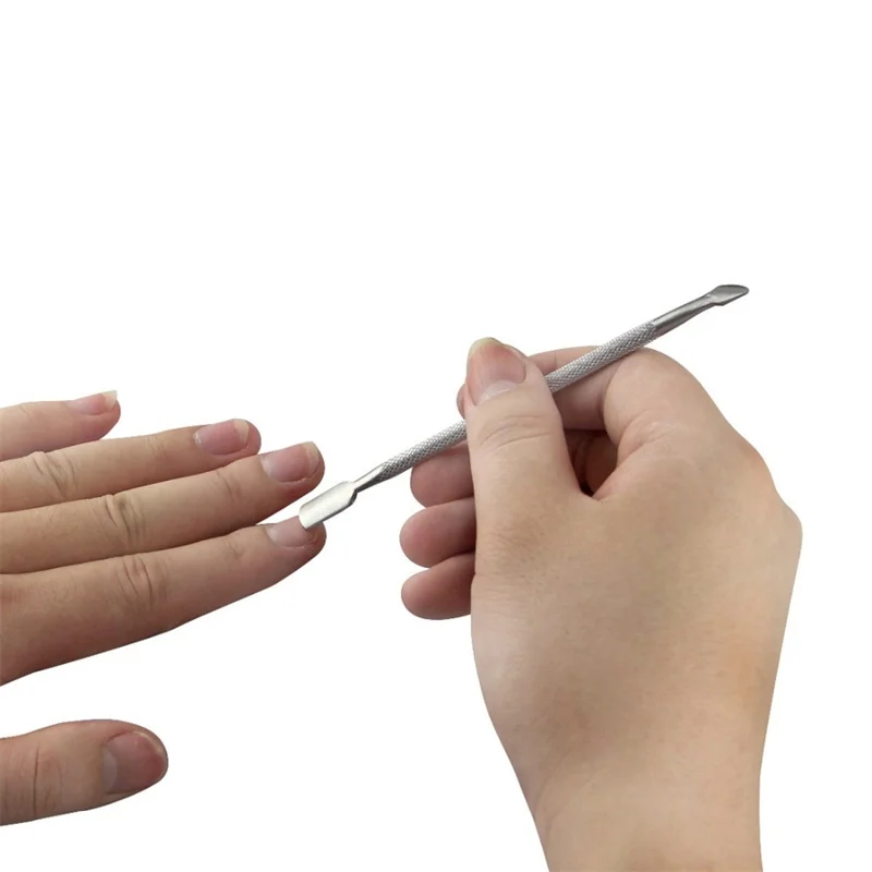 Дизайн ногтей из нержавеющей стали, для Кутикулы Толкатели ложка для удаления кутикулы металла ногтей падение мертвых очиститель Маникюр Педикюр Инструменты Nair