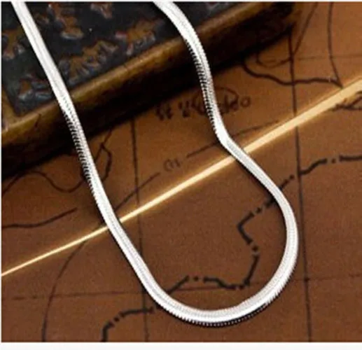 Best Product 16-30 inches snake chain silver Necklace jewelry cute nice hot Beautiful fashion women men silver plated charm pretty lovely Best Product 16-30 inches snake chain silver Necklace jewelry cute nice hot Beautiful fashion women men silver plated charm pretty lovely