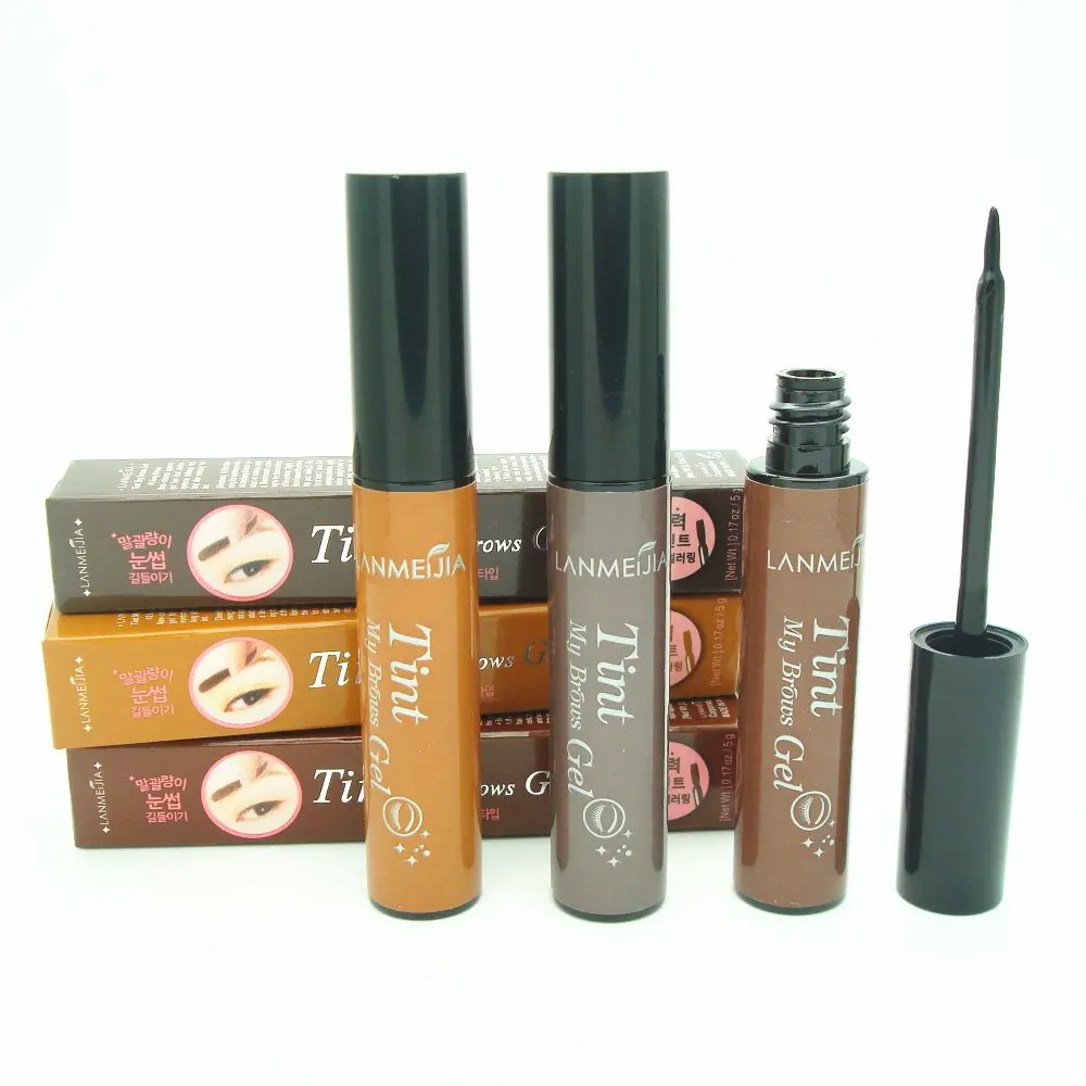 New Arrival 6 pcs Peel Off Eyebrow Enhancer My Brow Gel Dark Brown