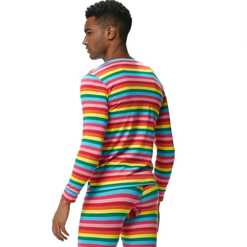 JOCKMAIL Brand Men Thermal Underwear Long Johns Sets 2pcs tops+pants Bottom Underwear cueca Gay Underwear leggings Underpants