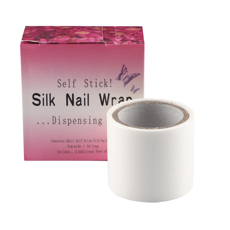 

1 Roll DIY White Adhesive Silk Nail Protector Wrap Fiberglass Nails Tape Reinforce Nail Art Manicure Decor Tools P0059