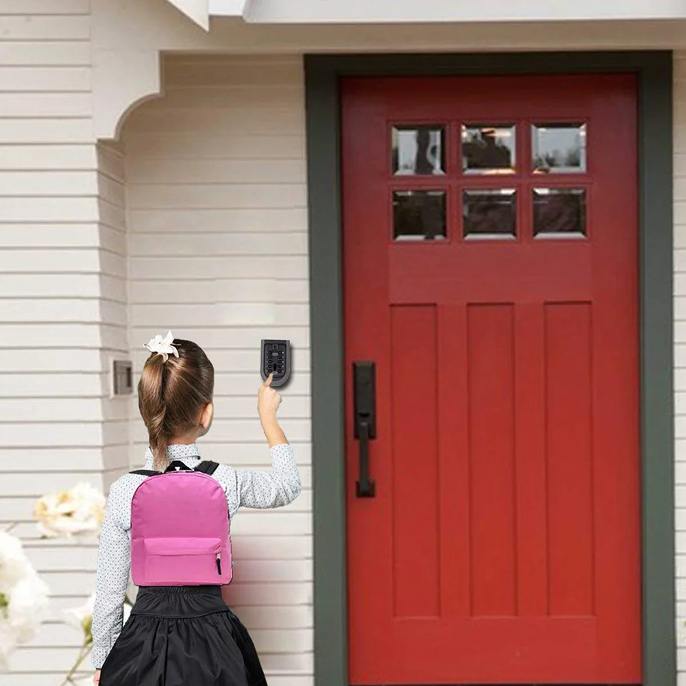 Key Safe Box Aluminium Alloy Wall Mounted Home Safety Password Security Lock Storage Boxes with Code IJS998