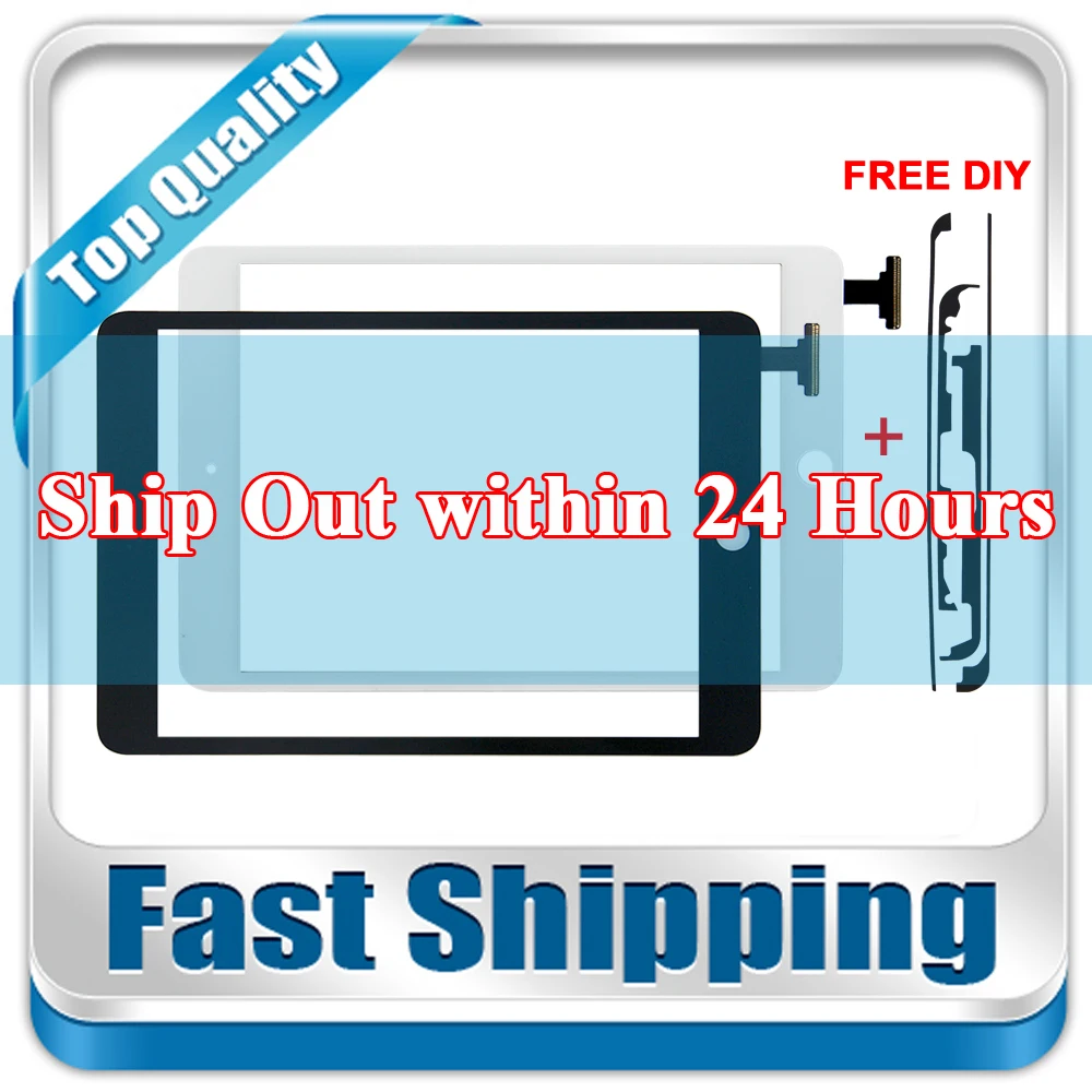 

New For iPad Mini 1 A1432 A1454 A1455 Mini 2 A1489 A1490 A1491 Replacement Touch Screen Digitizer Black White