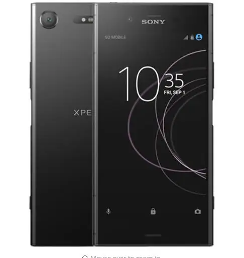 Мобильный телефон Sony Xperia XZ1 G8341 с одной sim-картой, 4 Гб ОЗУ, 64 Гб ПЗУ, 5,2 дюймов, Восьмиядерный, 19 МП, Android LTE - Цвет: Черный