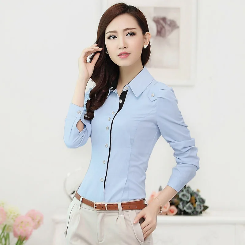 Female uniform blouses plus size dress Ladies names, european