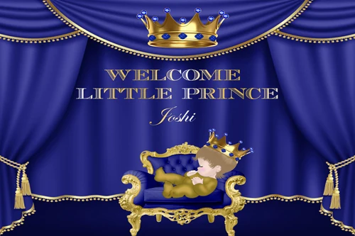 customized welcome little prince Photography Background birthday