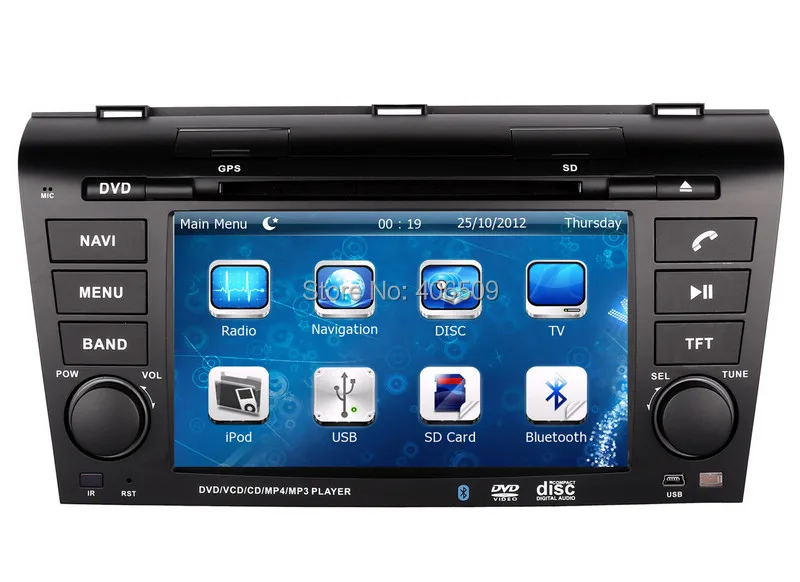 Flash Deal 7" Head Unit Car DVD Player for Mazda 3 Mazda3 2004-2009 with GPS Navigation Nav Radio Bluetooth Map USB SD AUX Audio Stereo 1
