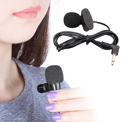 

3.5mm Hands Free Computer Clip On Mini Lapel Microphone for PC Notebook Laptop