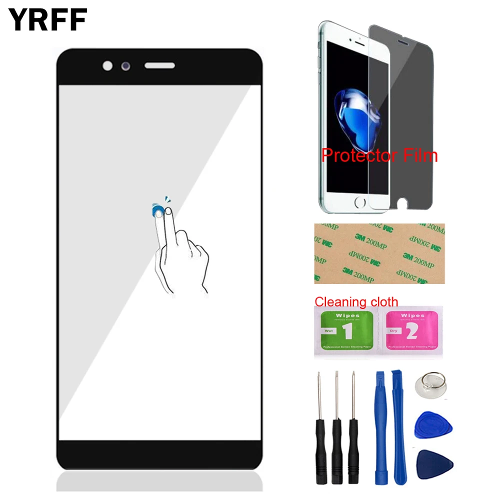 

Mobile Phone Front Glass For HuaWei Honor V8 ( No Touch Screen Digitizer Panel ) Front Outer Glass Tools Protector Film Adhesive