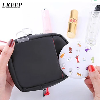 

Creative Portable Mini Polyester Cosmetics Cases Easy-Carry Fashion Makeup Tools Bag With Cartoon Lipstick Printting