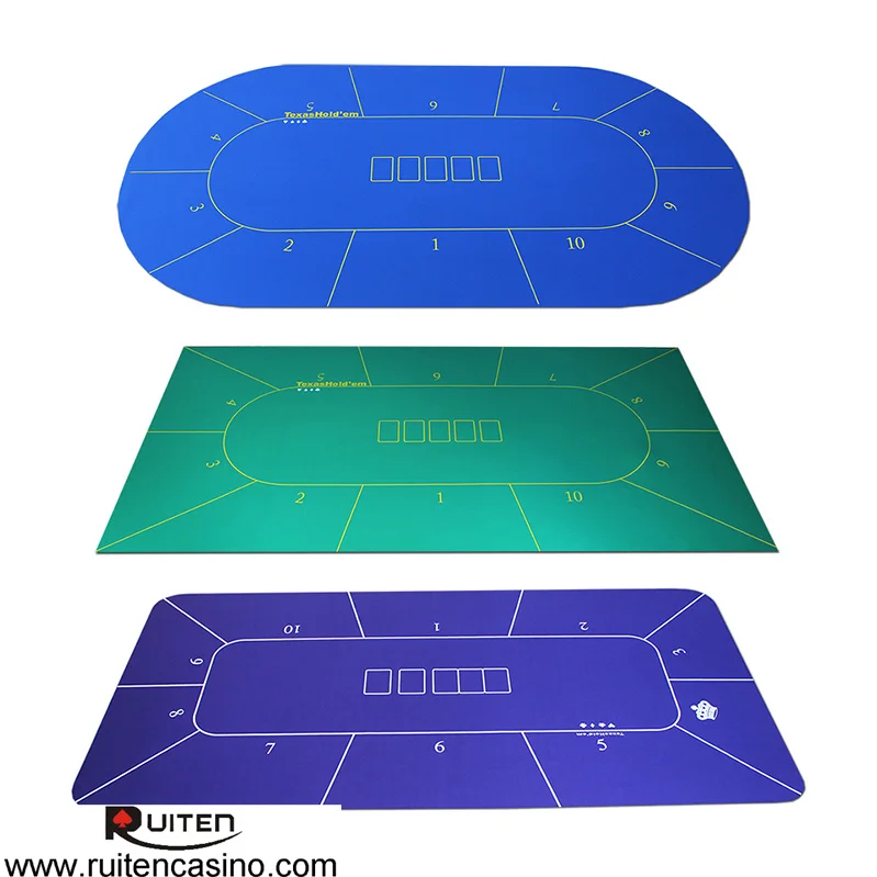 Download 1PC 36*72inch 10 Player Texas Hold'em Layout Poker Table Top with Rubber Grip Poker Rubber Foad ...