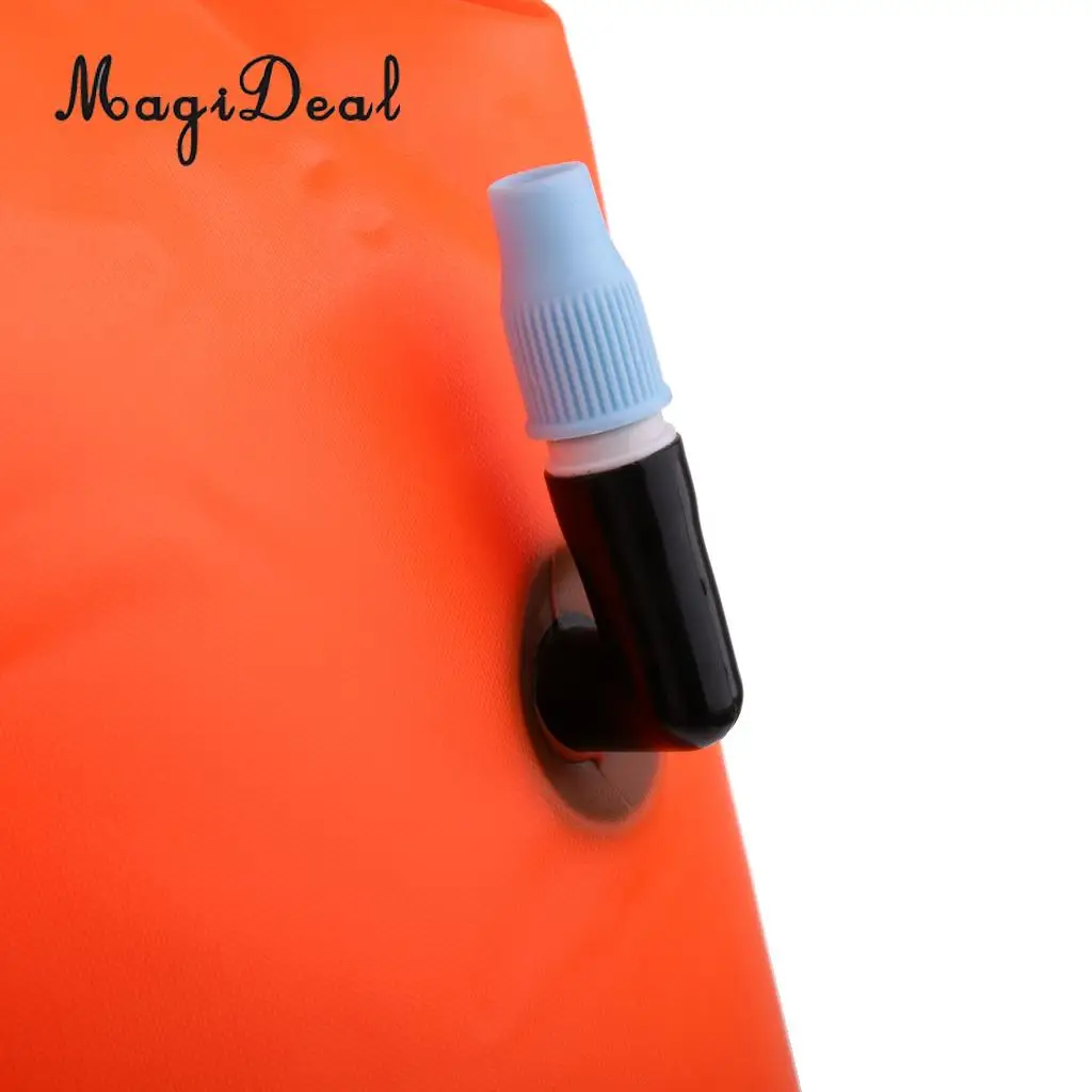 MagiDeal Lightweight High Visibility Inflatable Dry Bag Open Water Swim Float Tow Bag Fluo for Swimming Triathlon Accessories
