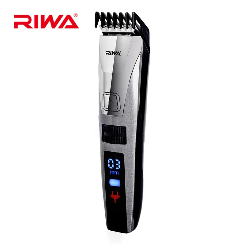 Riwa Quick Charge Men's Hair Trimmer Machine Cordless LCD Display Clipper Styling Haircut Cutter for Baby&Adult