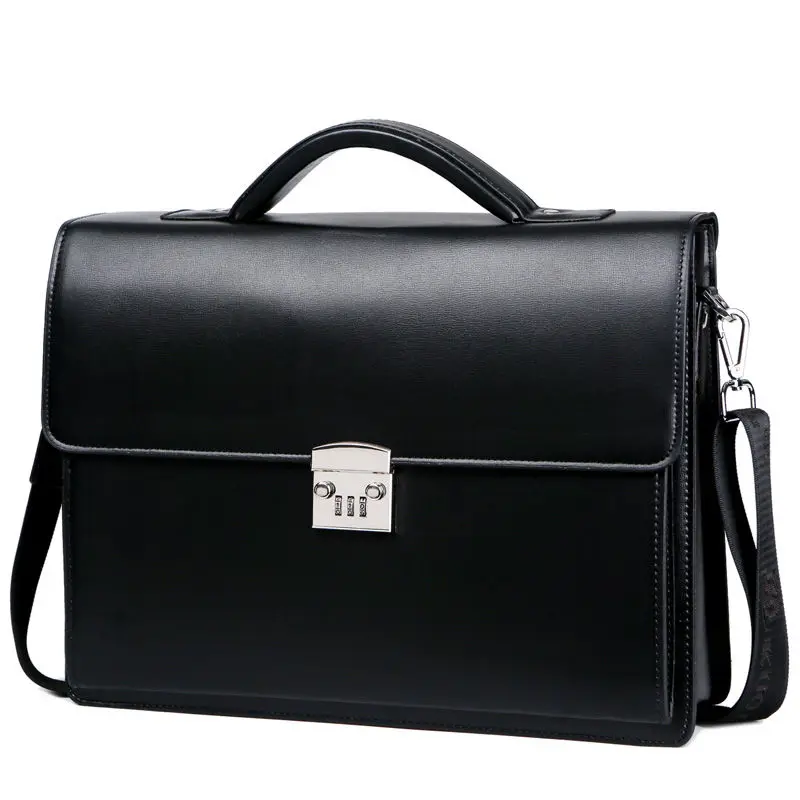 US $55.18 Genuine Leather Mens Crossbody Bag High Quality Business Briefcase Bag Shoulder Messenger Bags Office Handbag Laptop Briefcases