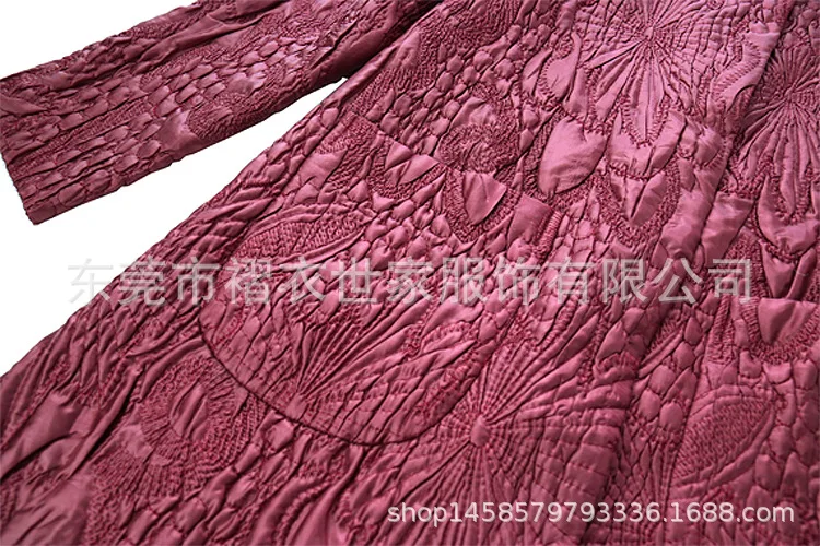 Горячая Распродажа Miyake модная однотонная ветровка с круглым вырезом и длинными рукавами, свободная хлопковая ветровка