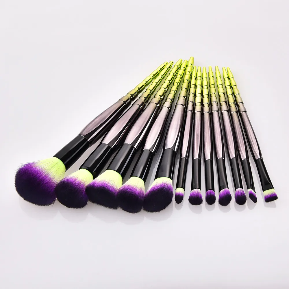 

12pcs High Quality Nylon Makeup Brushes Cosmetic Foundation Brushes Powder Eyeshadow Make Up Brushes Set pincel maquiagem 2019