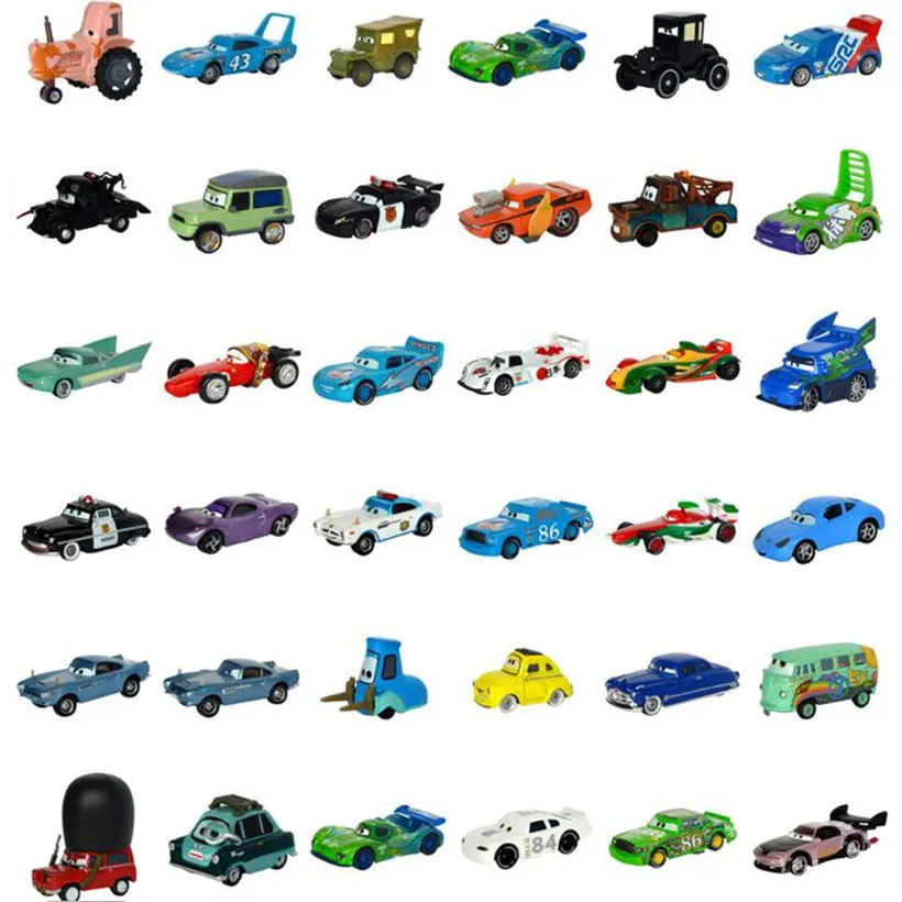 Cars Disney Pixar Cars 3 McQueen Racing Family 1:55 Metal Alloy Diecast Toy Car For Kids