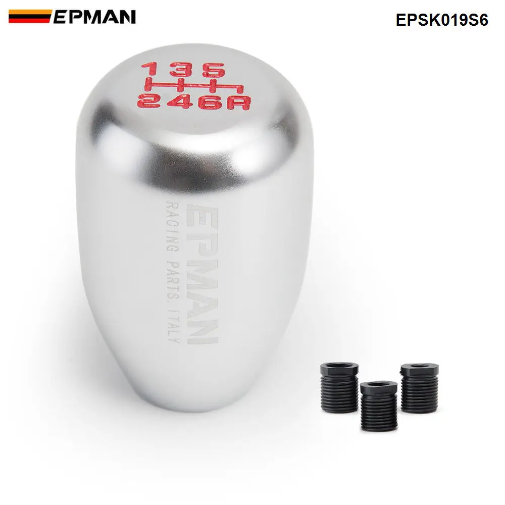 Спортивный EPMAN Универсальный Гоночный ручка переключения рулевого механизма автомобиля ручной Короткий бросок переключения передач 6 скоростей EPSK019S6 - Название цвета: Серебристый