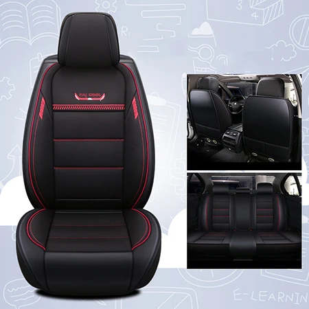 Кожаные и лен авто чехлы на сиденья для mercedes w163 ml320 w164 мл w166 w210 w211 w212 w213 w220 w221 w222 - Название цвета: Black Standard