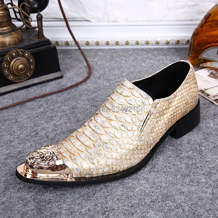 Британский стиль Gold Toe Для мужчин броги жениха Лоферы для женщин в стиле панк смокинг Обувь шнурованная для женщин официальная Вечеринка платье свадебные туфли