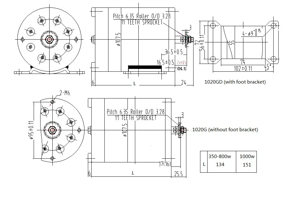 Cheap YALU MY1020 800W 36V/ 48V ATV Buggy #25 or T8F sprocket Small electric tricycle E-Scooter DC motor with Mounting bracket 1 Cheap YALU MY1020 800W 36V/ 48V ATV Buggy #25 or T8F sprocket Small electric tricycle E-Scooter DC motor with Mounting bracket 1