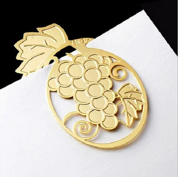 

20pcs 18K Gold Plated Grape Bookmark Book card For Wedding Baby Shower Party Birthday Favor Gift Souvenirs Souvenir
