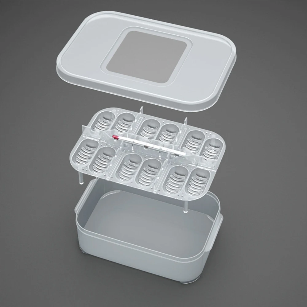 12 Holes Professional Reptile Egg Incubation Tray Lizard Snake Chicken Eggs Hatching Tool With Thermometer Incubator Box 12 Holes Professional Reptile Egg Incubation Tray Lizard Snake Chicken Eggs Hatching Tool With Thermometer Incubator Box