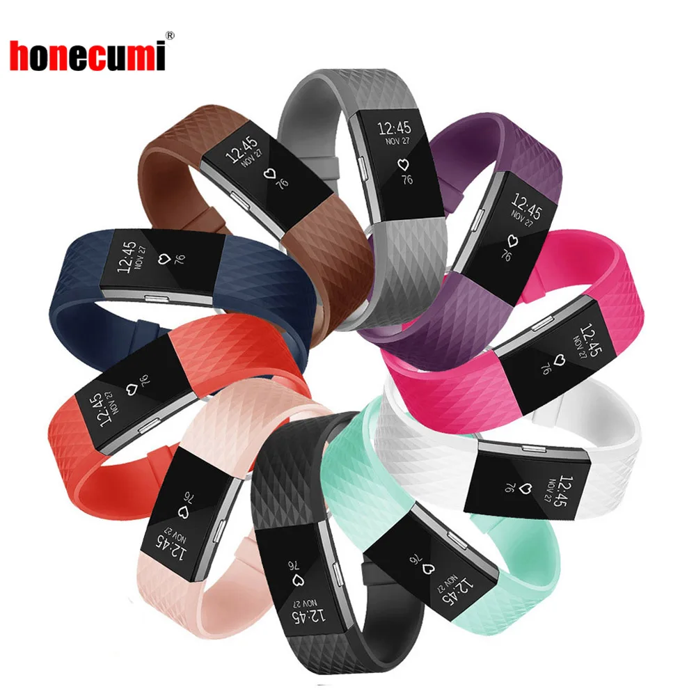 Honecumi для Replacement Charge 2 сменный мягкий силиконовый умный ремень Браслет для Fitbit полос Зарядка 2 аксессуары