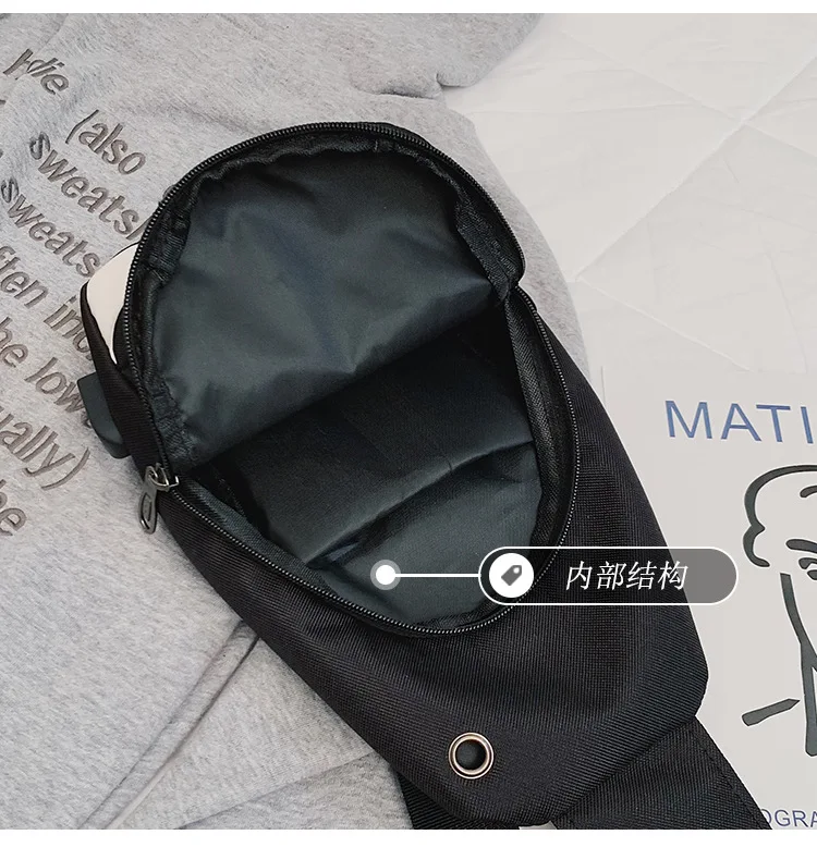 Музыкальная сумка мессенджер через плечо с usb портом повседневная Оксфорд