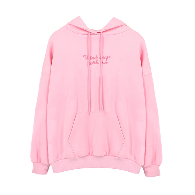 Женские толстовки осень зима Harajuku кофты Вышивка Kawaii японский Feminino Ulzzang пуловер