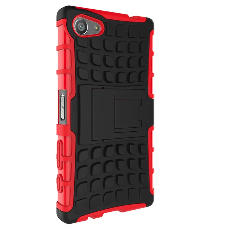 

1.For Sony Xperia Z5 Compact Phone Case Dual Layer Kickstand Heavy Duty Armor Shockproof Hybrid Silicone Case for Sony Z5 Mini