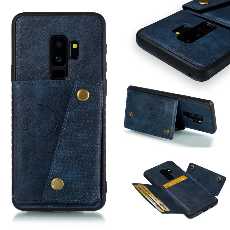 

Luxury Originality Case For Samsung S8 S9 Cases Card Leather Sheath Soft PU Case For Samsung S8 S9 Plus Protective back Cover