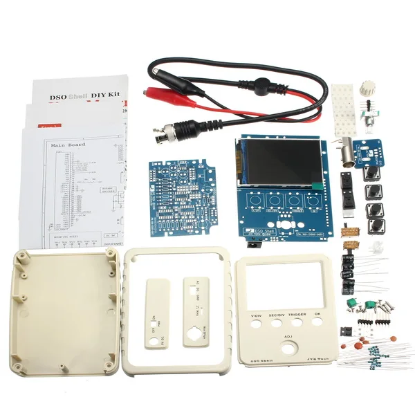 

Tech DSO-SHELL DSO150 15002K DIY Digital Oscilloscope Kit SMD Unsoldered With Housing Module Board