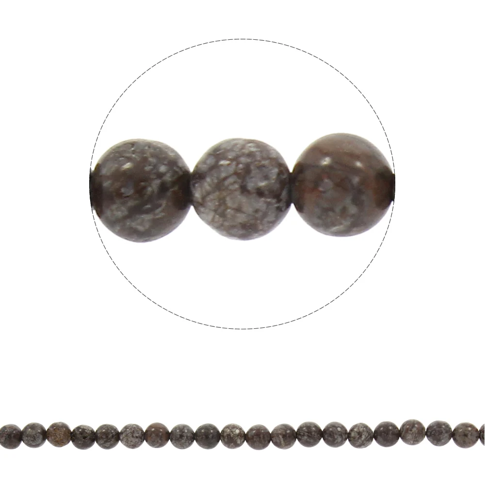 

YYW Natural Snowflake Obsidian Beads,wedding jewellery, Round, different size coffee color Sold Per Approx 15.5 Inch Strand