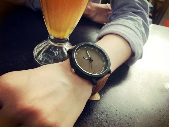Корейские студенческие часы модные тренды Мужчины Женщины кожаный ремень пара часов