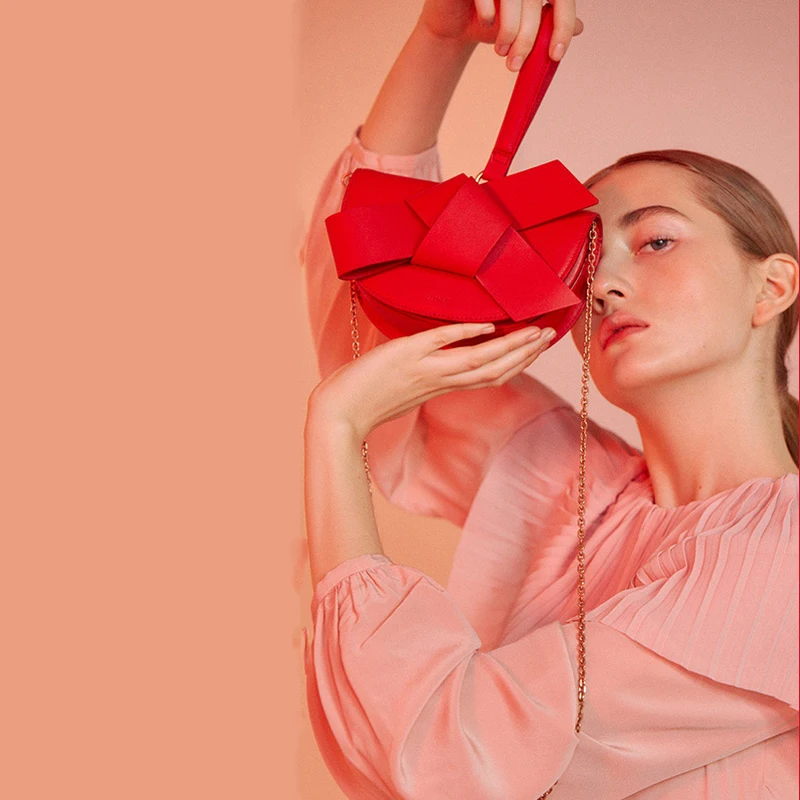 

Designer Bow Semi-circular Saddle Bags Chain Crossbody Bags for Women Women Leather Handbags Evening Clutch Purse Bolsa Mujer