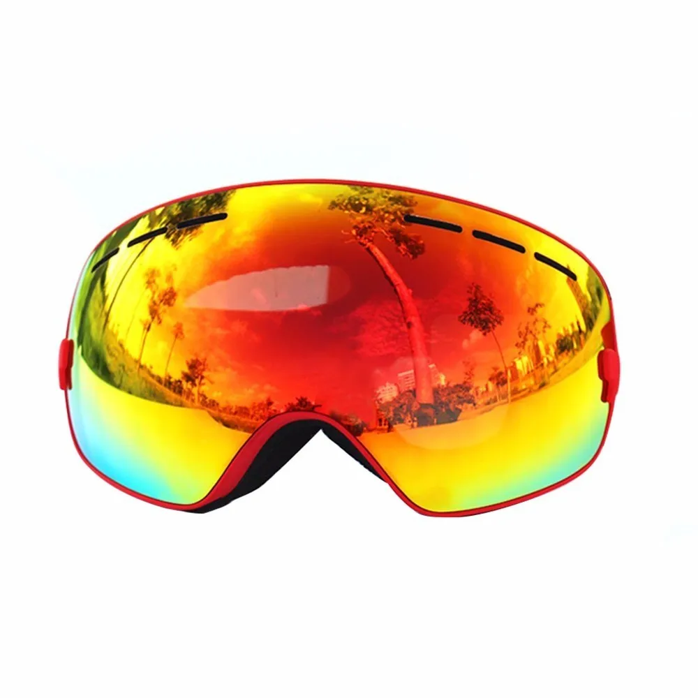 COPOZZ Ski Goggles UV400 Double Lens Anti-fog Sun Glasses Skiing Snowboard Large Goggles Winter Spherical Mask+Lens