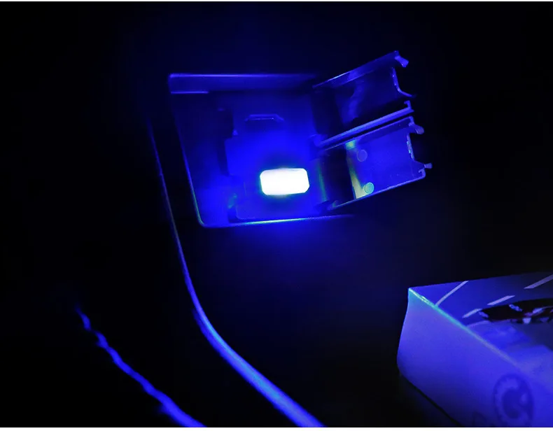USB LED mini Wireless Car Interior Lighting Kit car styling interior decoration Atmosphere light white blue pink (14)