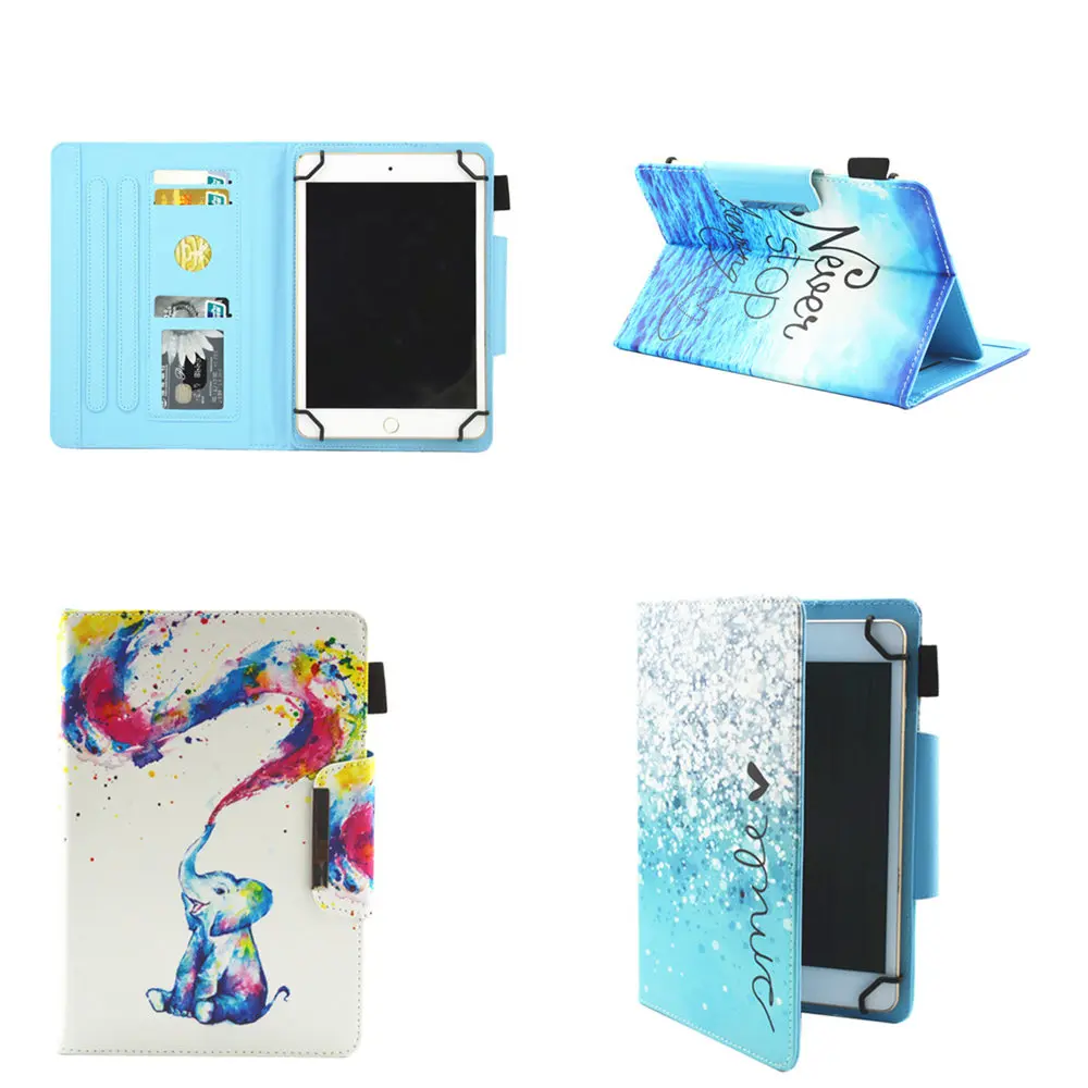 Printed PU Leather Stand Cute Case 8.0 inch Universal Tablet Cover For