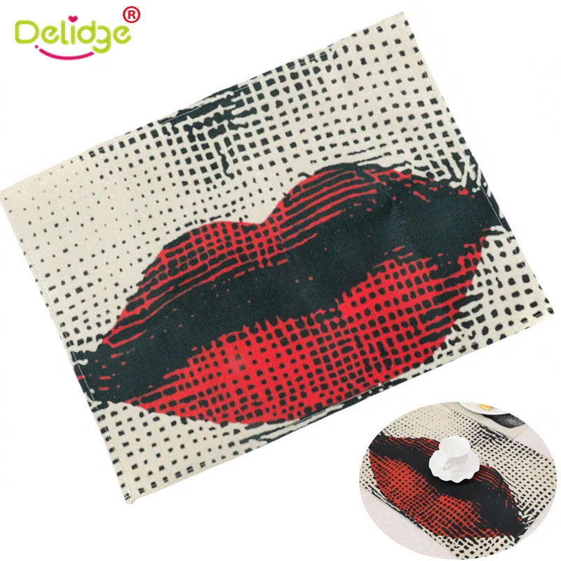 

Delidge Retro Cotton Printing Placemat Bowl Plate Pad Fornasetti Dinner Table Coasters Kitchen Tool