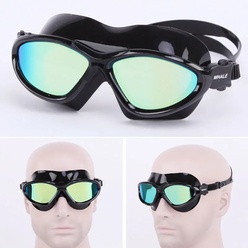 Китовые профессиональные качественные противотуманные линзы, водонепроницаемые плавательные очки, очки с зеркальным покрытием для мужчин и женщин, очки для бассейна