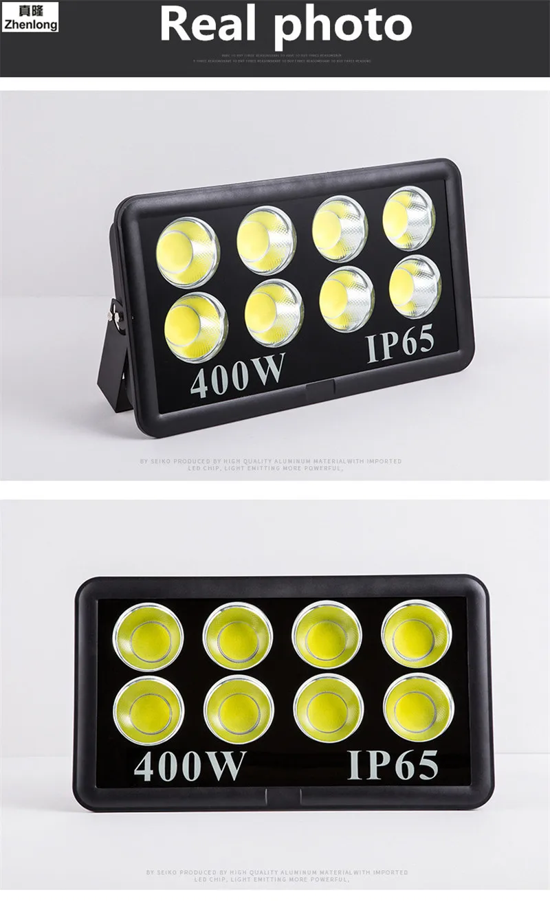 reflector led de 400 w foco led para iluminacion exterior proyector reflector de pared lampara de jardin cuadrada de 220v ca led de aluminio