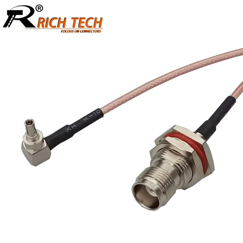 1 шт. TNC гнездо под прямым углом CRC9 штекер кабель RG316 Pigtail к разъем RF коаксиальный