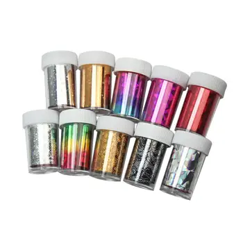 

10 Rolls Nail Foil Colorful Nail Starry Glitter Transfer Sticker Manicure Nail Art Decoration Nail Art Decorations DIY