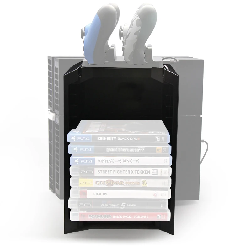 

Game Accessories for PlayStation 4/Slim/Pro & XBox One (S) Game Disks Storage Console Vertical Stand Joystick Charger(Selection)