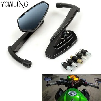 

Motorcycle CNC Rearview Mirror Handle bar End Black Side Mirror for YAMAHA YZF R25 R15 R6 R125 kawasaki z750 Z800 FZ8 FZ1 FZ6R