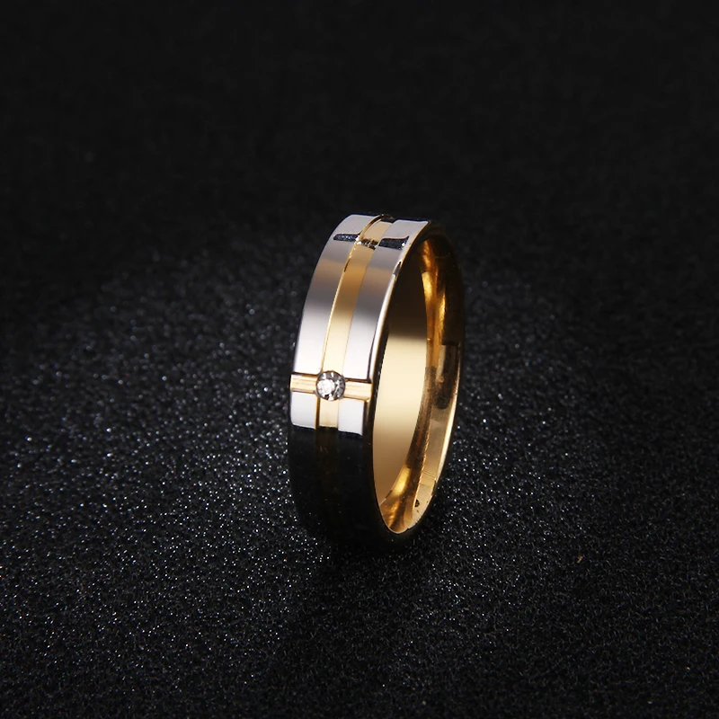 

DOTIFI 316L Stainless Steel Rings For Women Cross Zircon Engagement Wedding Ring Jewelry