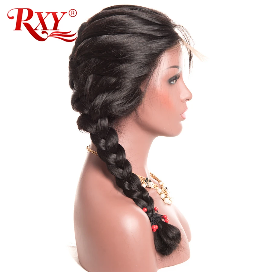 RXY 360 Lace Frontal Wig Pre Plucked With Baby Hair Brazilian Body Wave Lace Front Human Hair Wigs For Women Black Non-Remy Hair (5)