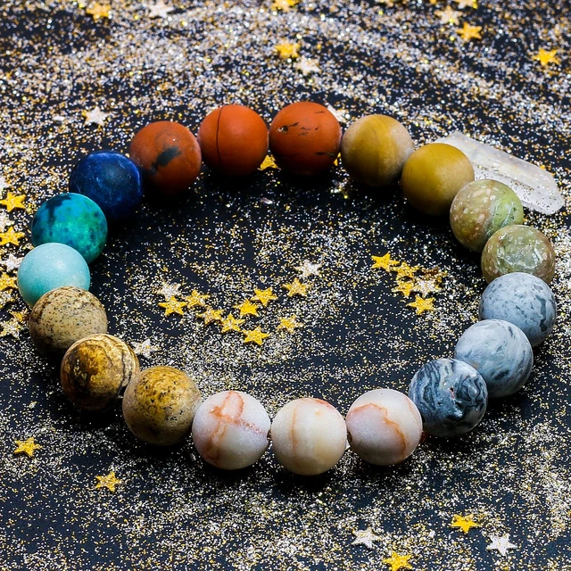 Buy Solar System Bracelet. Universe Planet Jewellery Gemstone Crystal  Healing Online in India - Etsy